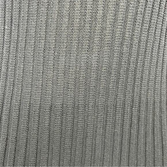 YUKA Little Black Ribbed Sleeveless Sheer Dress size Large (254) - Picture 2 of 7